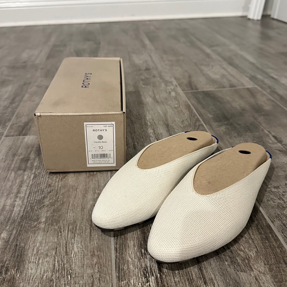 Rothy's White Slip-On Shoes